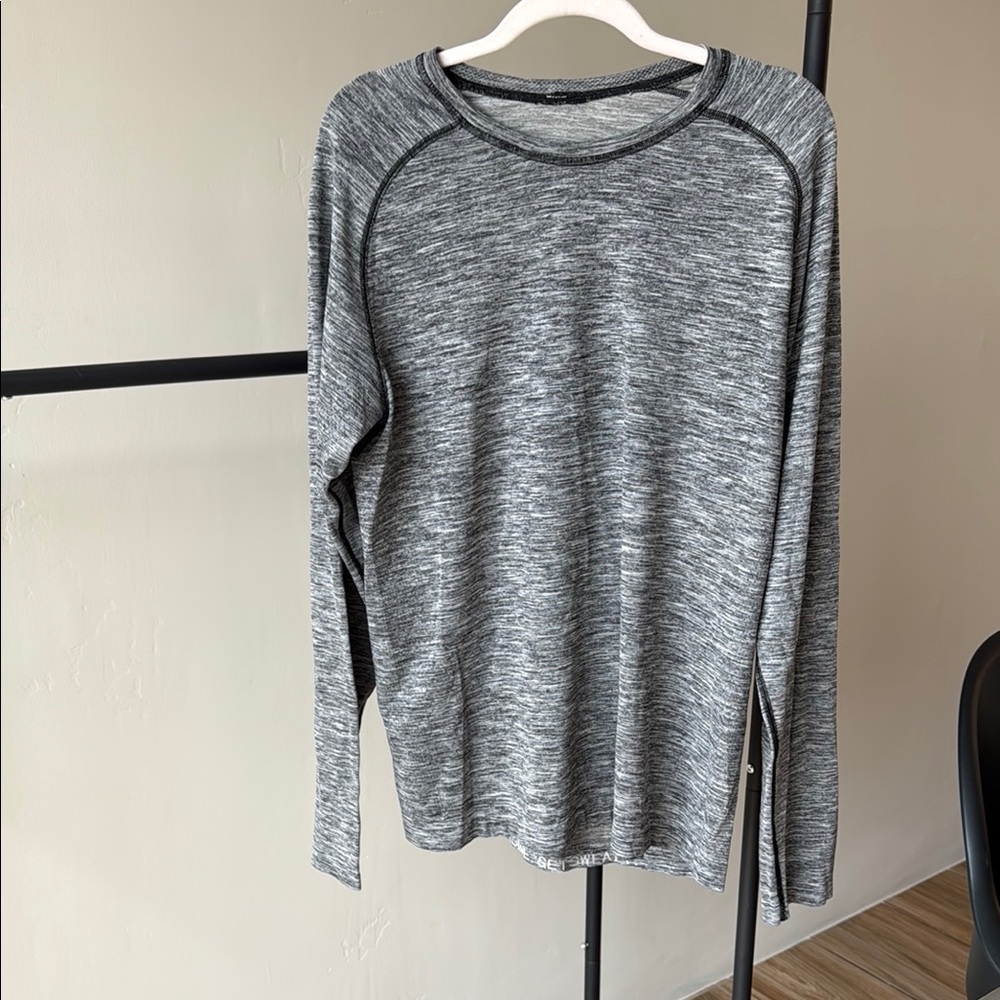 Gray Long Sleeve Top